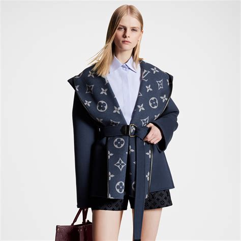 louis vuitton hooded wrap coat